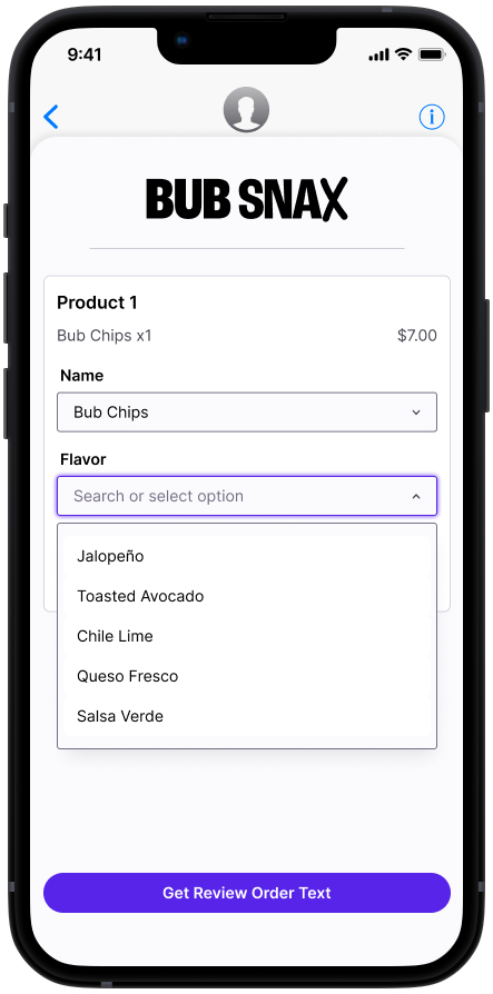 Experience 2: web checkout